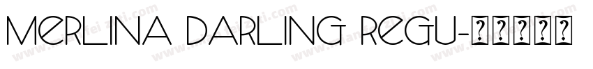 Merlina Darling Regu字体转换